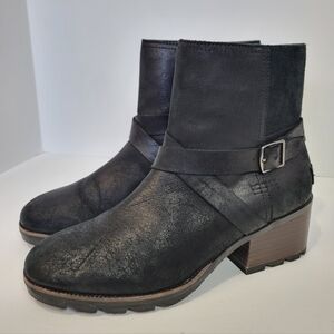 Sorel Cate Buckle Ankle Zip Waterproof Leather Boots NL-3709-010